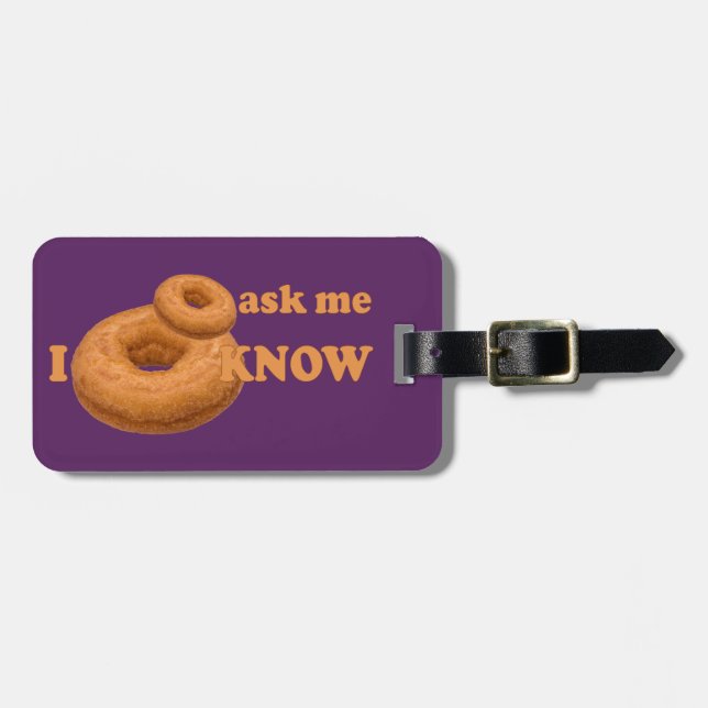 Spaß-Gepäckmarke Donut Gepäckanhänger (Vorderseite horizontal)