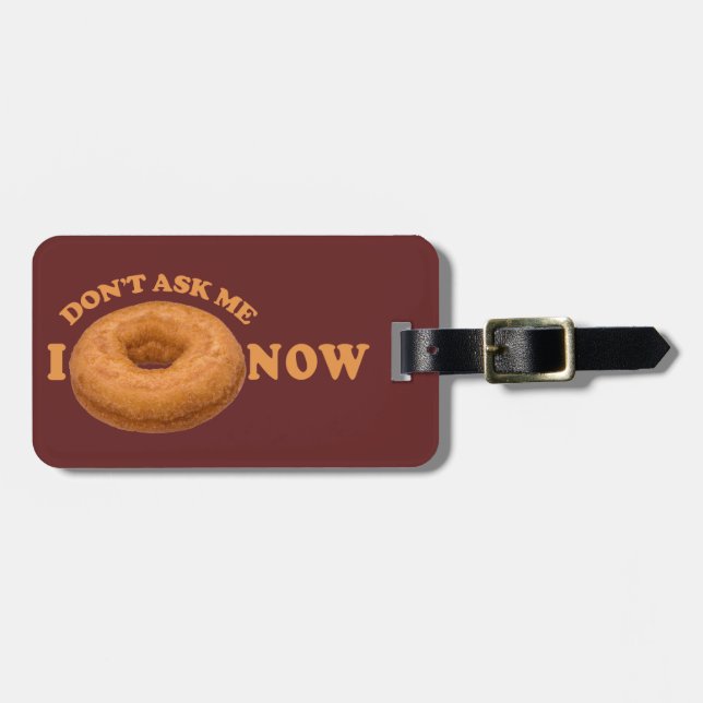 Spaß-Gepäckmarke Donut Gepäckanhänger (Vorderseite horizontal)
