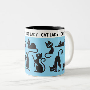 Spaß Geschenk! Perfect Cat Lady Zweifarbige Tasse