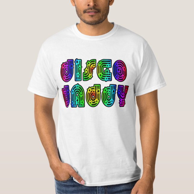 Spaß-Geschenke für Väter: Disco-Vati T-Shirt (Vorderseite)