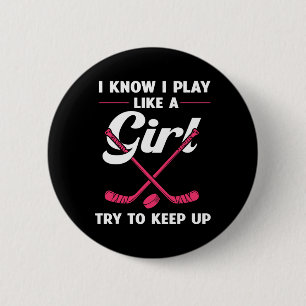 Spaß Girls Hockey Designs für Frauenfeld Hockey No Button