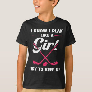 Spaß Girls Hockey Designs für Frauenfeld Hockey No T-Shirt