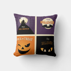 Spaß glücklich Halloween Black & Orange Kissen