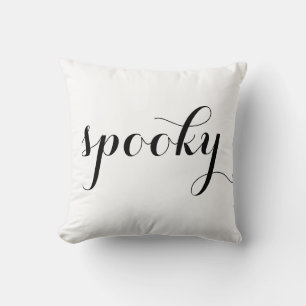 Spaß glücklich Halloween Spooky Black & White Stri Kissen