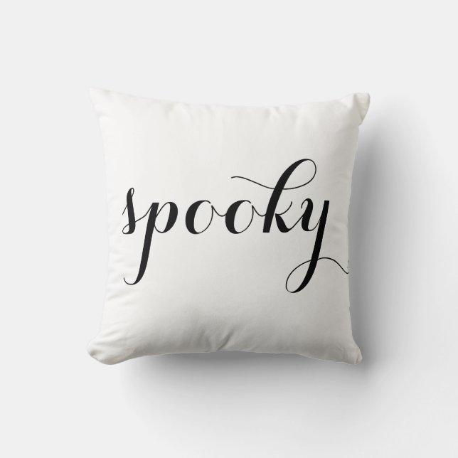 Spaß glücklich Halloween Spooky Black & White Stri Kissen (Vorderseite)