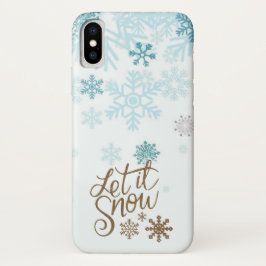 Spaß Gold Glitzern lassen es schnee iPhone X Hülle