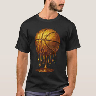 Spaß Golden Drip Basketball Cool Ästhetik Sports D T-Shirt