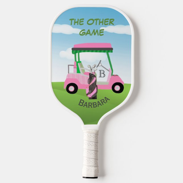 Spaß Golf Gal spielt auch Pickleball Schläger (Rückseite)