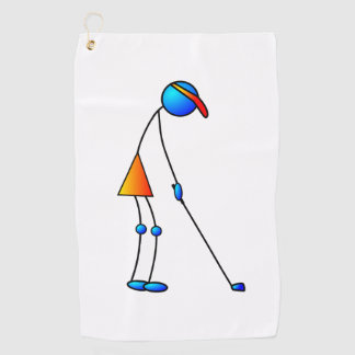 Spaß-Golf spielende Zahl Golfhandtuch