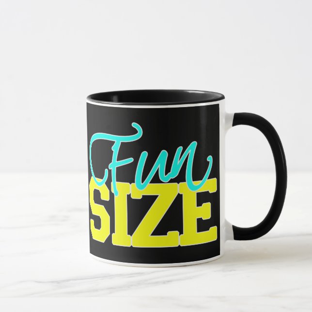 Spaß-Größe für dunkle Farben Tasse (Rechts)