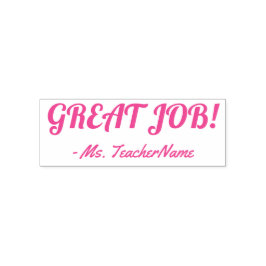 Spaß "GROSSER JOB!" Lehrerin Rubber Briefmarke Permastempel