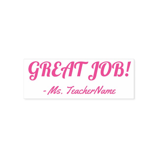 Spaß "GROSSER JOB!" Lehrerin Rubber Briefmarke Permastempel (Design)
