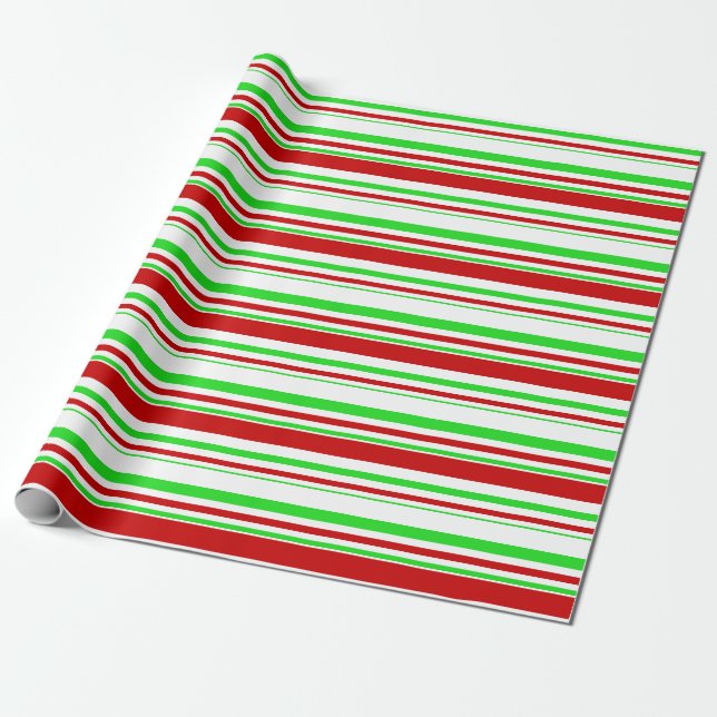 Spaß Grün, Weiß, Rot färben Weihnachten Inspiriert Geschenkpapier (Ungerollt)