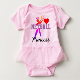 Spaß GS Player Clip Art Netball Princess Baby T-shirt