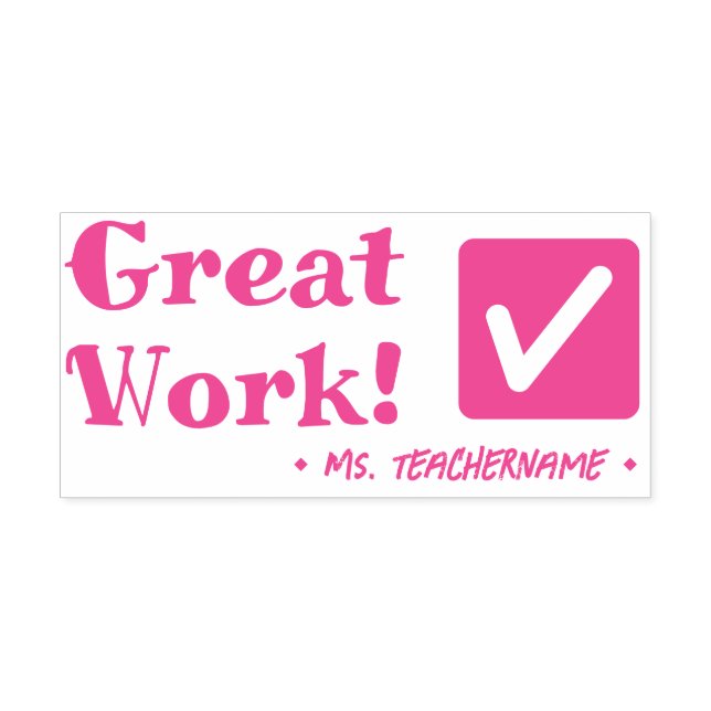 Spaß "Gute Arbeit!" Tutor Rubber Briefmarke Permastempel (Design)