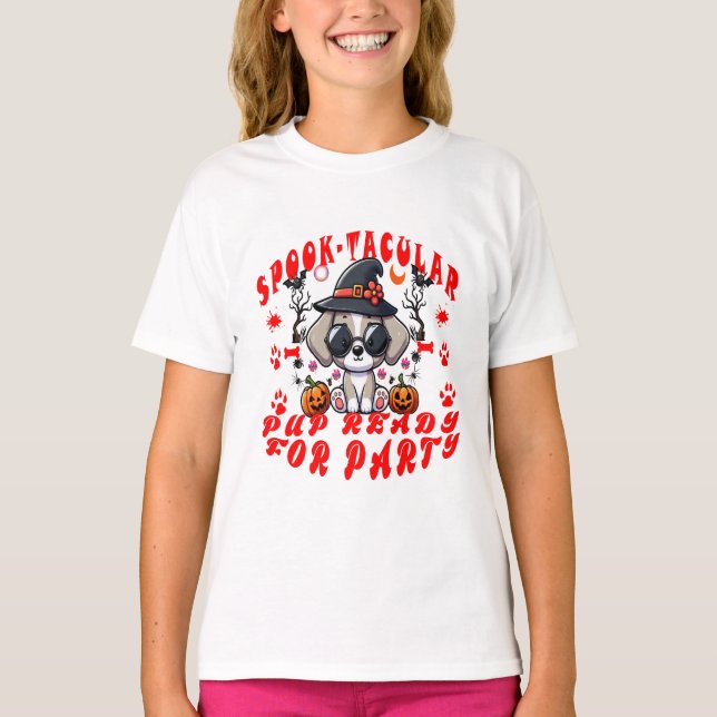 Spaß Halloween Dog Pumpkin Design für Haustiere! T-Shirt (Vorderseite)
