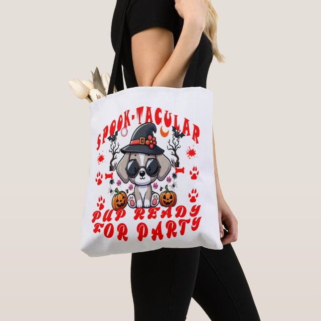 Spaß Halloween Dog Pumpkin Design für Haustiere! Tasche (Von Nahem)