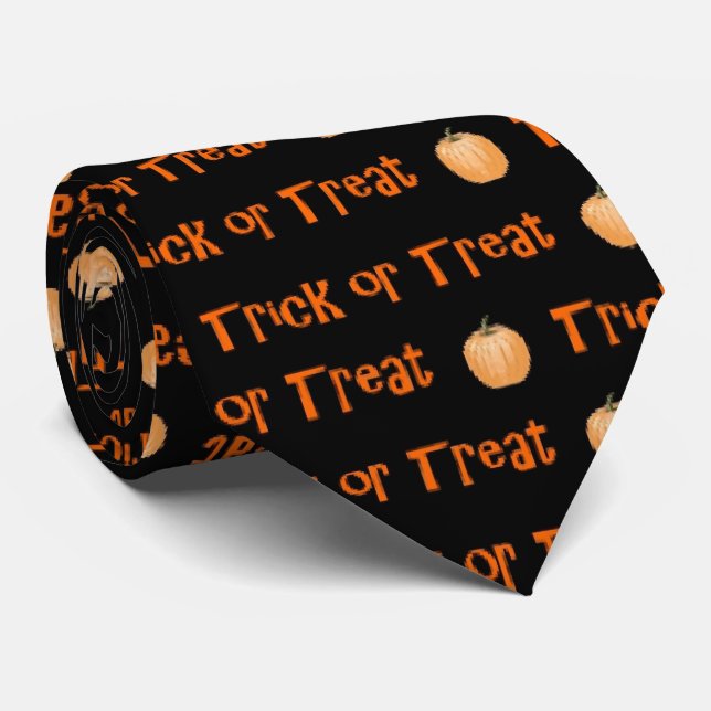 Spaß-Halloween-Trick oder Leckerei-Krawatte Krawatte (Gerollt)