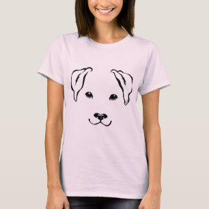 Spaß-Hand gezeichnet 5 Linien HundeKrawatten-T - T-Shirt