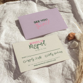 Spaß handschriftlich Whimsical Funky Unique Weddin RSVP Karte