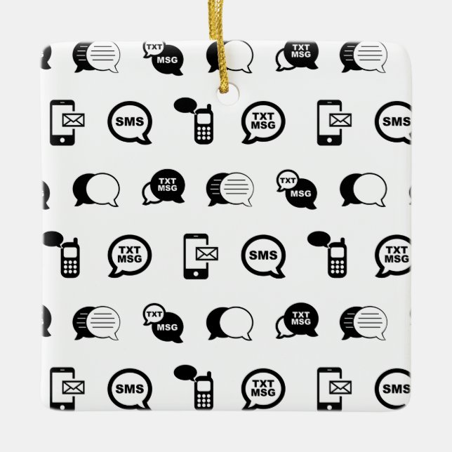 Spaß Handy SMS Messaging CUSTOM BG FARBE Keramikornament (Vorderseite)