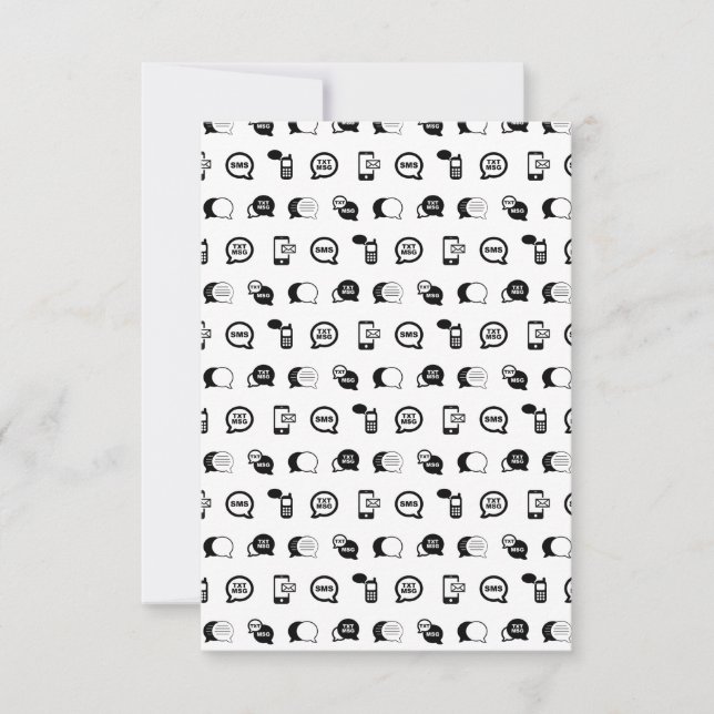 Spaß Handy SMS Messaging CUSTOM BG FARBE RSVP Karte (Vorderseite)