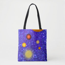 Spaß hat Planeten-funkelnd Glittery Geeky Tasche