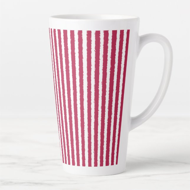 Spaß, helle rote und weiße Streifen, Urlaub Milchtasse (Rechts)