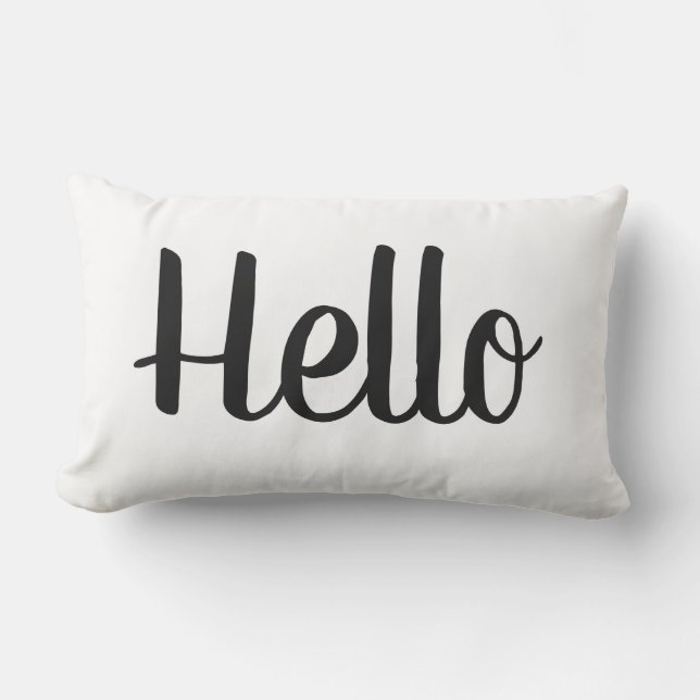 Spaß HELLO - GOODBYE Typografie | Kissen Für Draußen (Vorderseite)