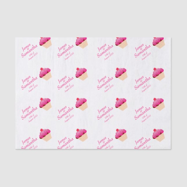 Spaß, hellrosa Kuchen - Seidenpapier (Vorderseite)