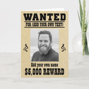 Spaß hinzufügen, TEXT Cowboy gewollt Poster, Karte