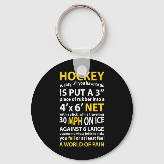 Spaß Hockey-Quote Hockey ist ein einfaches Geschen Schlüsselanhänger (Vorderseite)