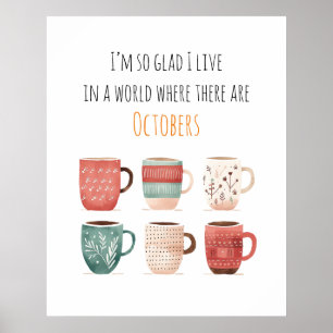 Spaß Hygge Heiße Schokolade Tassen Küche Poster