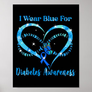 Spaß I Blauer Weber Diabetes Bewusstsein Mutter Ta Poster