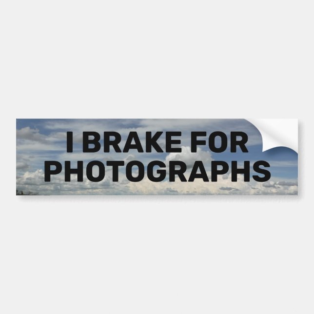 Spaß "I Brake for Fotografs" Autoaufkleber (Vorne)