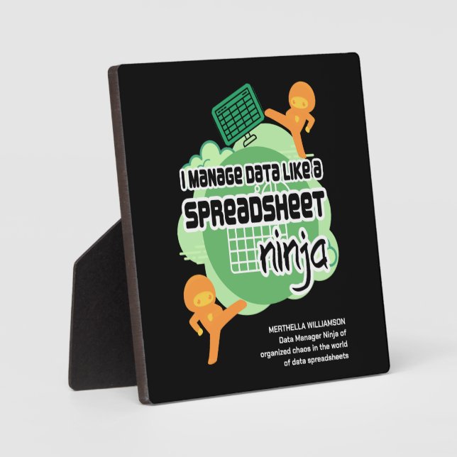 Spaß I Verwalten von Daten SPREADSHEET NINJA Fotoplatte (Vorderseite)