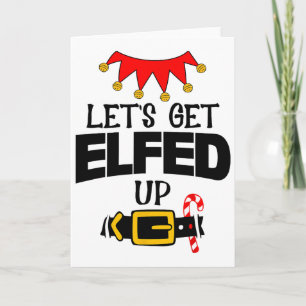 Spaß Ich Bin Los Lass Uns Elf Kostüme Weihnachten Karte