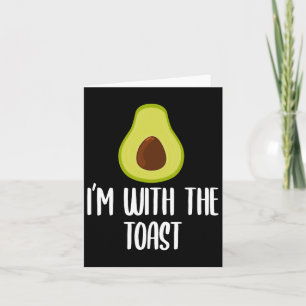 Spaß ich bin mit dem Toast Avocado Halloween Paare Karte