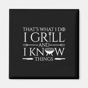 Spaß ich Grill und wissen, Dinge Meat Lover Rbecue Magnet