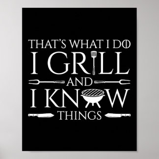 Spaß ich Grill und wissen, Dinge Meat Lover Rbecue Poster