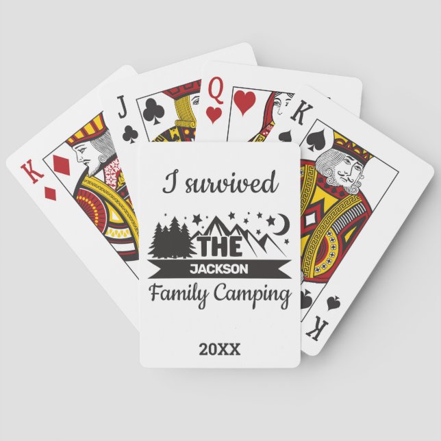Spaß ich überlebte Familienleben Camping Spielkarten (Rückseite)