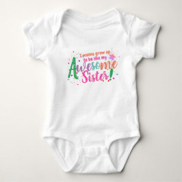 Spaß ich will Phantastisch sein wie meine Schweste Baby Strampler