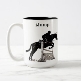 Spaß iJump ReiterpferdeTasse Zweifarbige Tasse