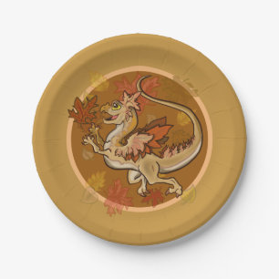 Spaß im Blätter Dragon Pappteller