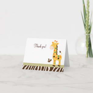 Spaß im Dschungel Giraffe Faltschachtel Vielen Dan Dankeskarte