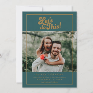Spaß im Retro-Stil. Los geht's Foto  Save The Date