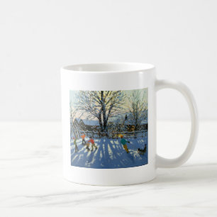 Spaß im Schnee Tideswell Derbyshire Kaffeetasse