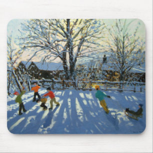 Spaß im Schnee Tideswell Derbyshire Mousepad