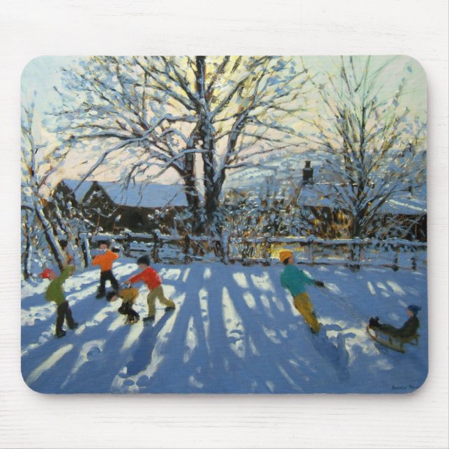 Spaß im Schnee Tideswell Derbyshire Mousepad (Vorne)