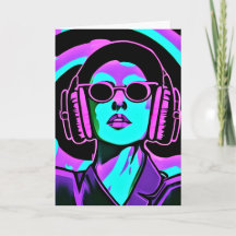 Spaß im Sommer | AI Art Cool Girl in Kopfhörern